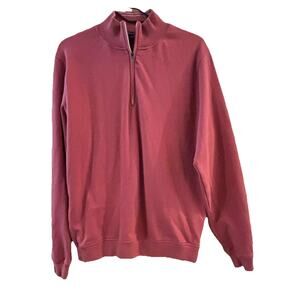 Foot Joy Men’s Quarter Zip Sweatshirt Medium Dusty Mauve Golf Wear Preppy